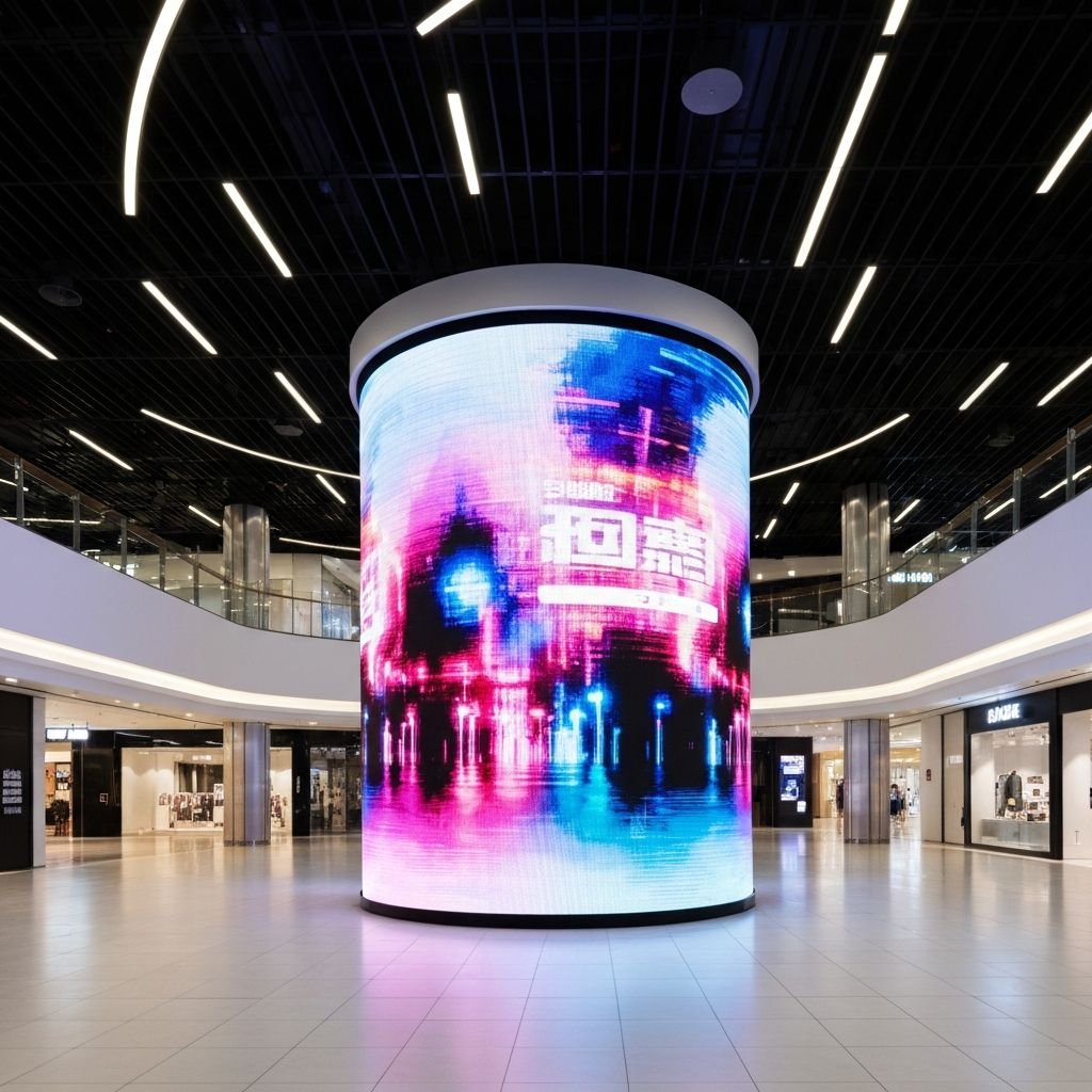 Can Shape Cylinder LED Display